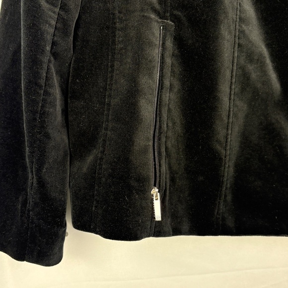 Jones NY Signature Velvet Stretch Zip Jacket 1X Formal Office Holiday Regal - Picture 7 of 16